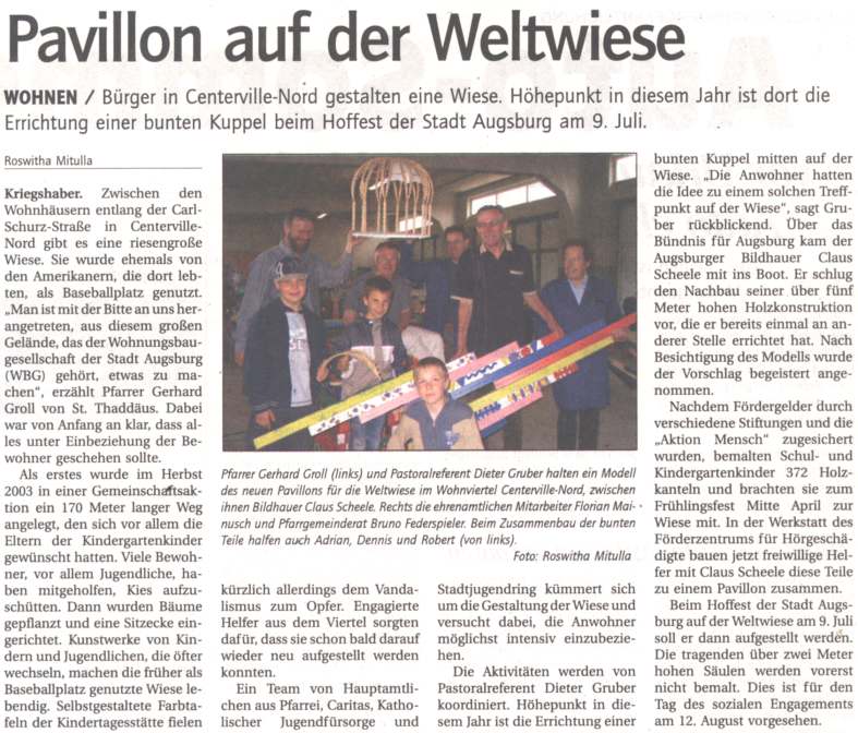 Presse Augsburger Stadt Zeitung vom 08.06.05